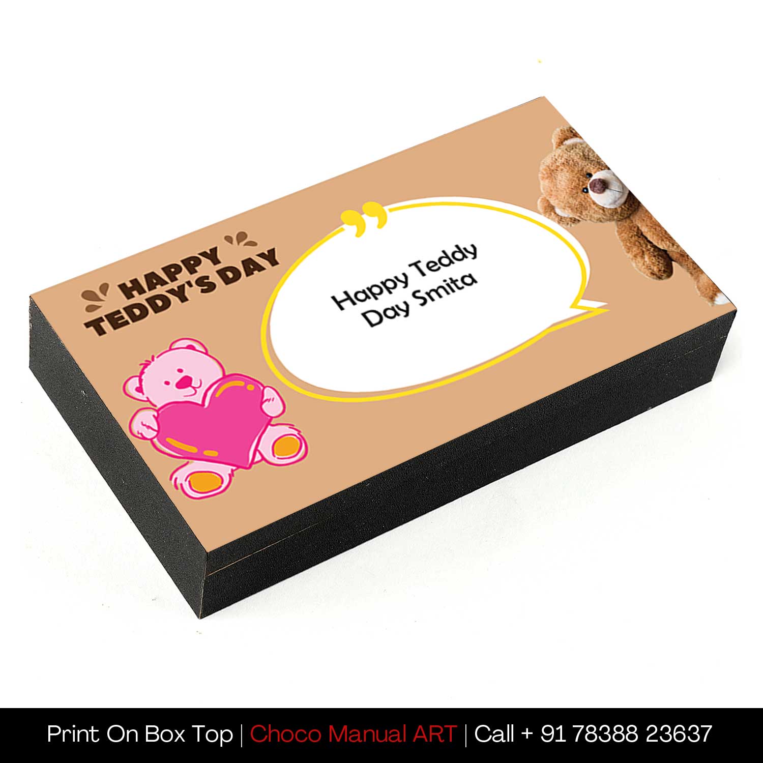 Best Teddy Day image/name printed gift for friend