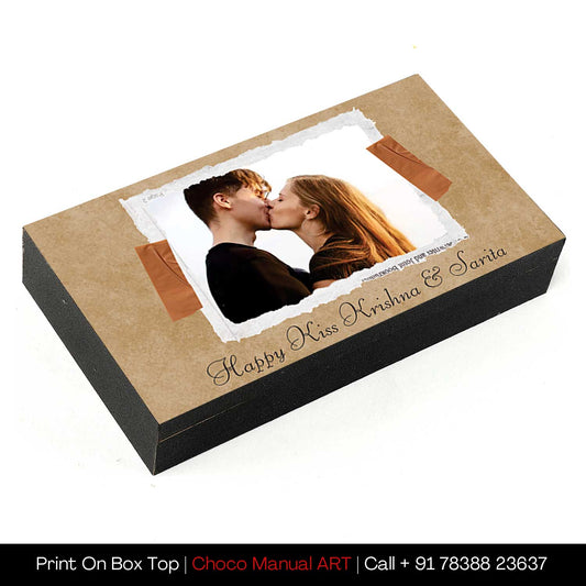 Kiss Day Printed Chocolate with photo/name