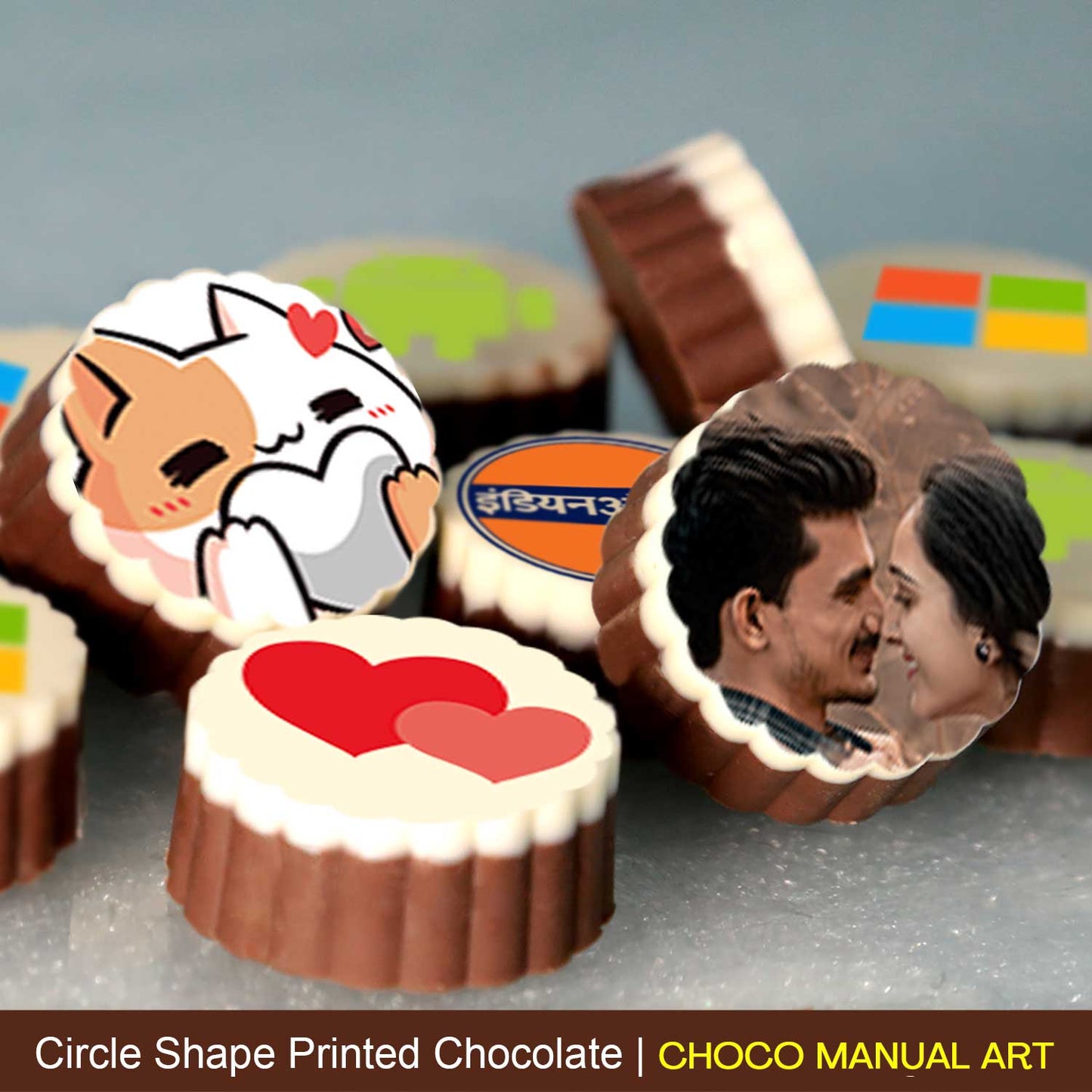 Unique Chocolate gift with Printed I Buy at Choco ManualART