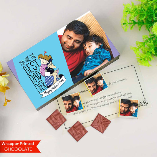 Dad-Son love Depicted Printed Wrapped Chocolates