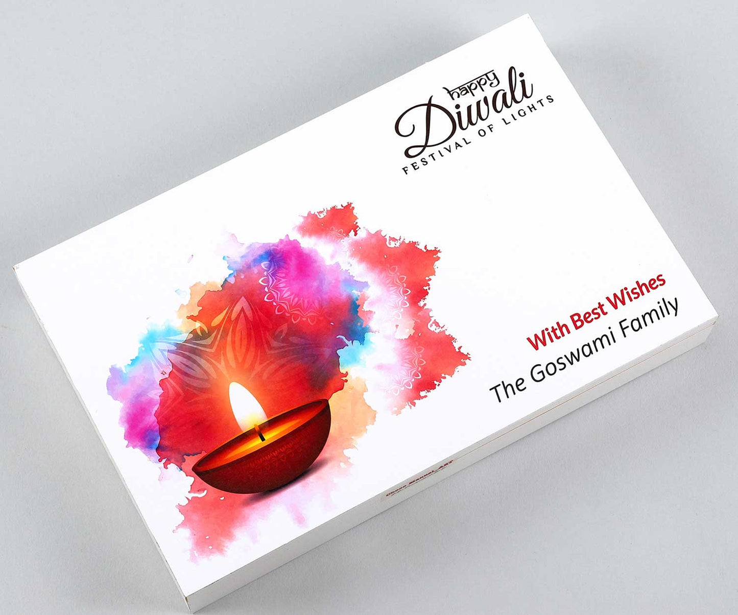 White modern box chocolates diwali gift