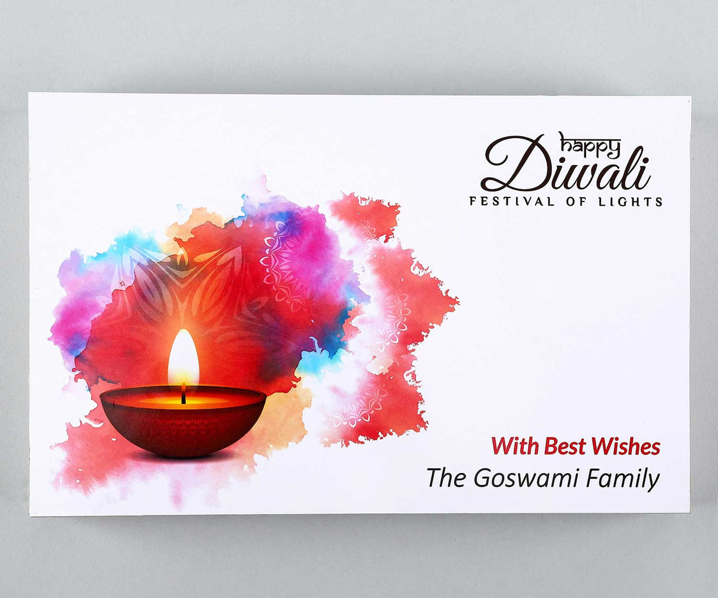 White modern box of wrapped chocolates diwali gift