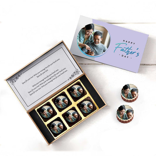 Elegant font Happy father's day Printed Chocolates