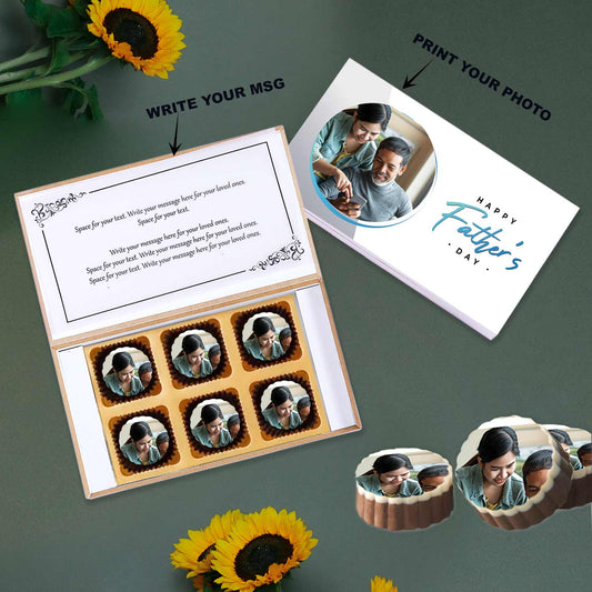 Elegant font Happy father's day Printed Chocolates