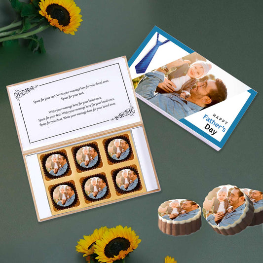 Splash of color design personalised chocolate gift box for Father's day