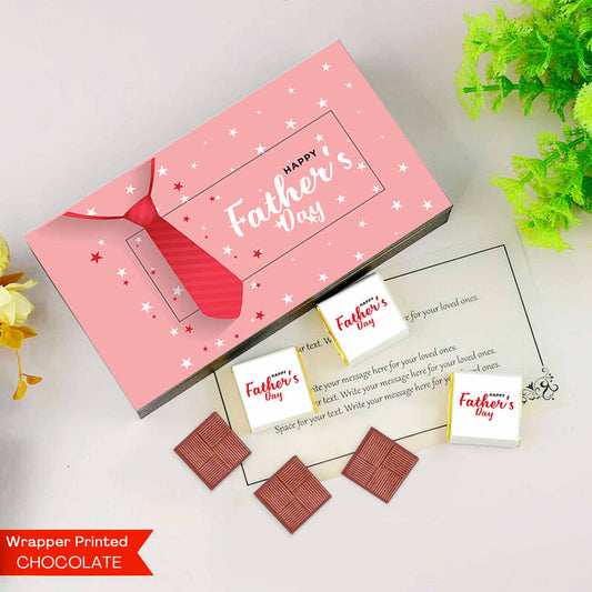 Father's day customised box of wrapped chocolates