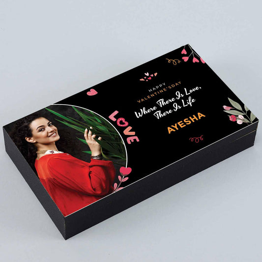 Love Theme Personalised Valentine's Chocolate Box - Choco Manual ART