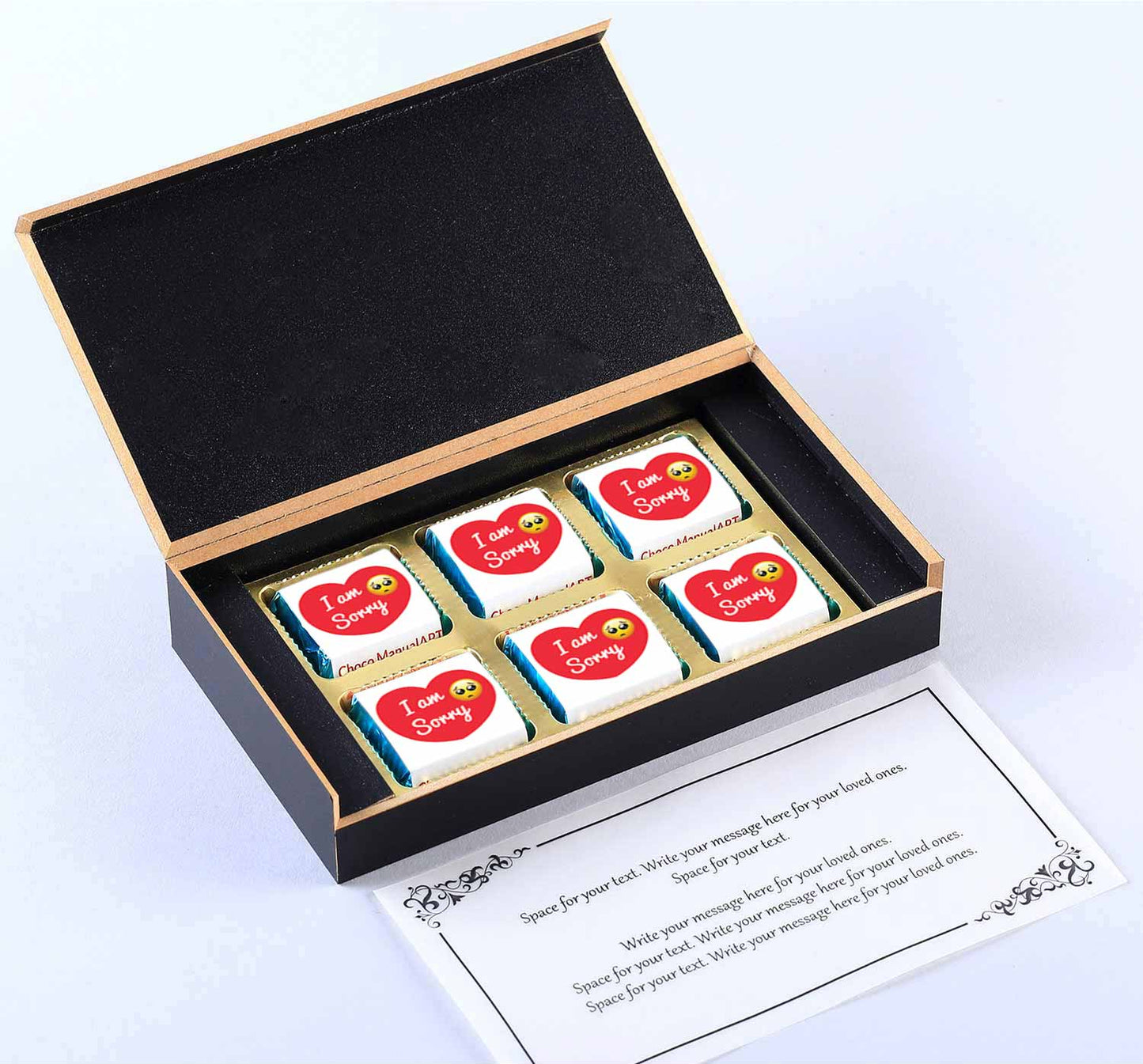 Love You Personalized chocolates with printed wrappers