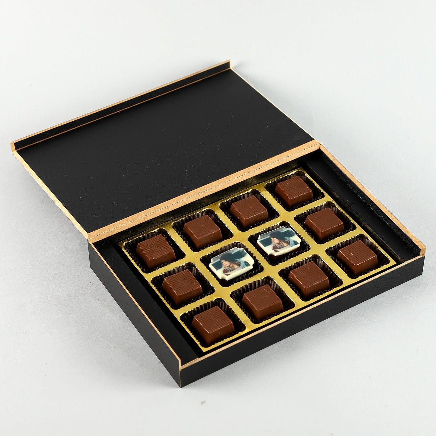 Personalized Photo Chocolate Gift for New Year and Merry Christmas with Print Photo Name and Message - Choco Manual ART