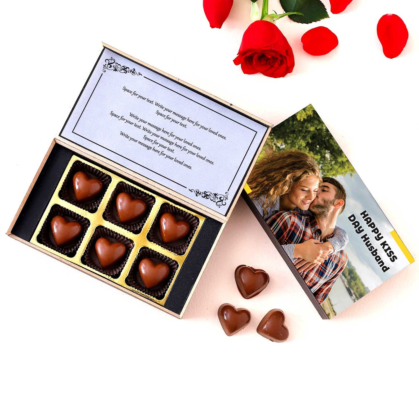 Send Kiss Day Premium Personalised chocolate gift