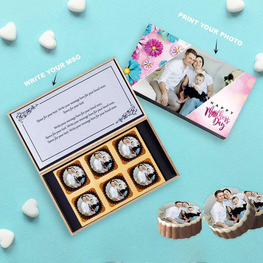 Pink Decorative Flowers Printed mother's day gift