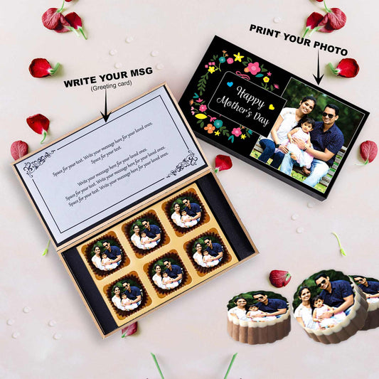 Attractive Designed box of Personalised Chocolates for Mothers Day