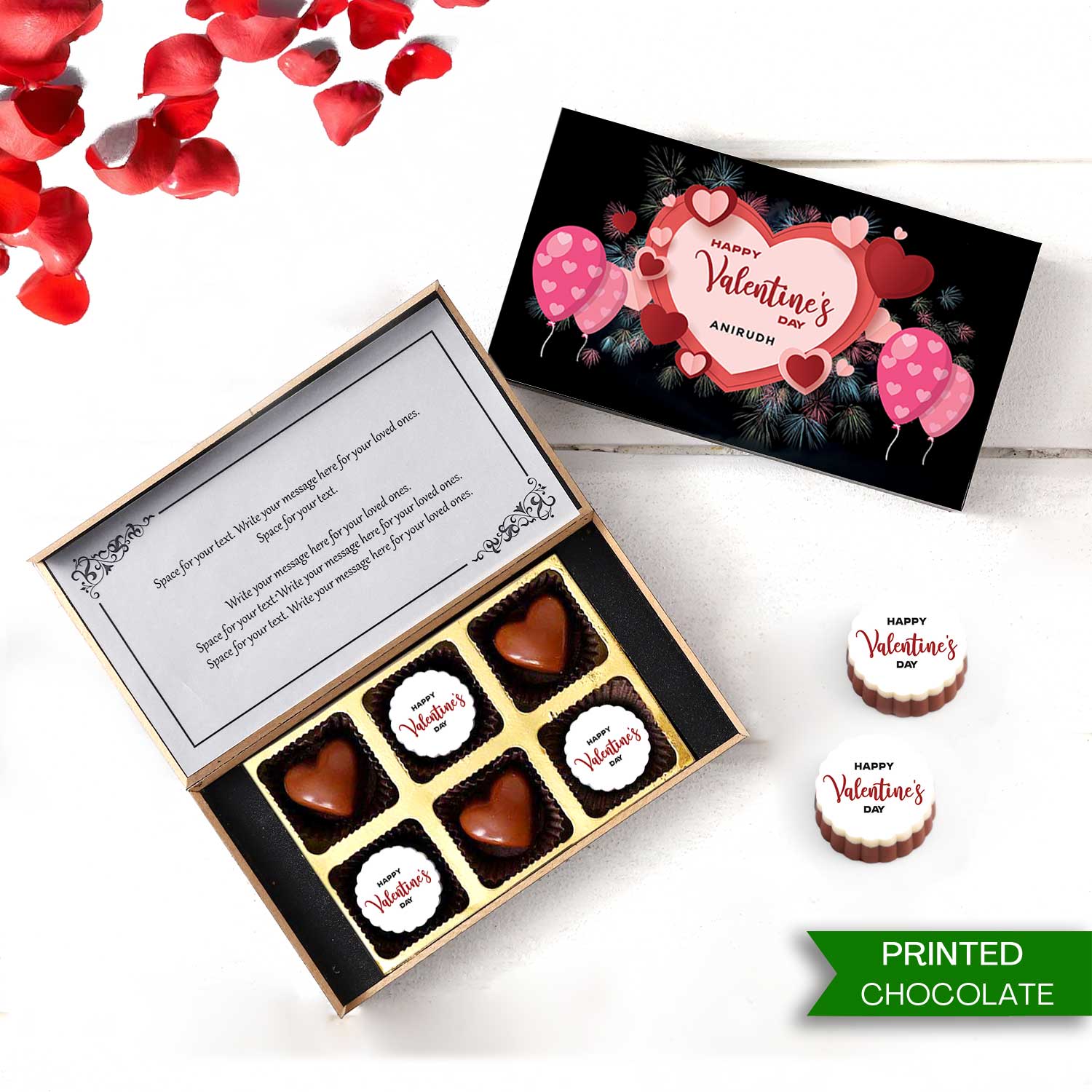 Hearts & Balloons Personalised Chocolate Box