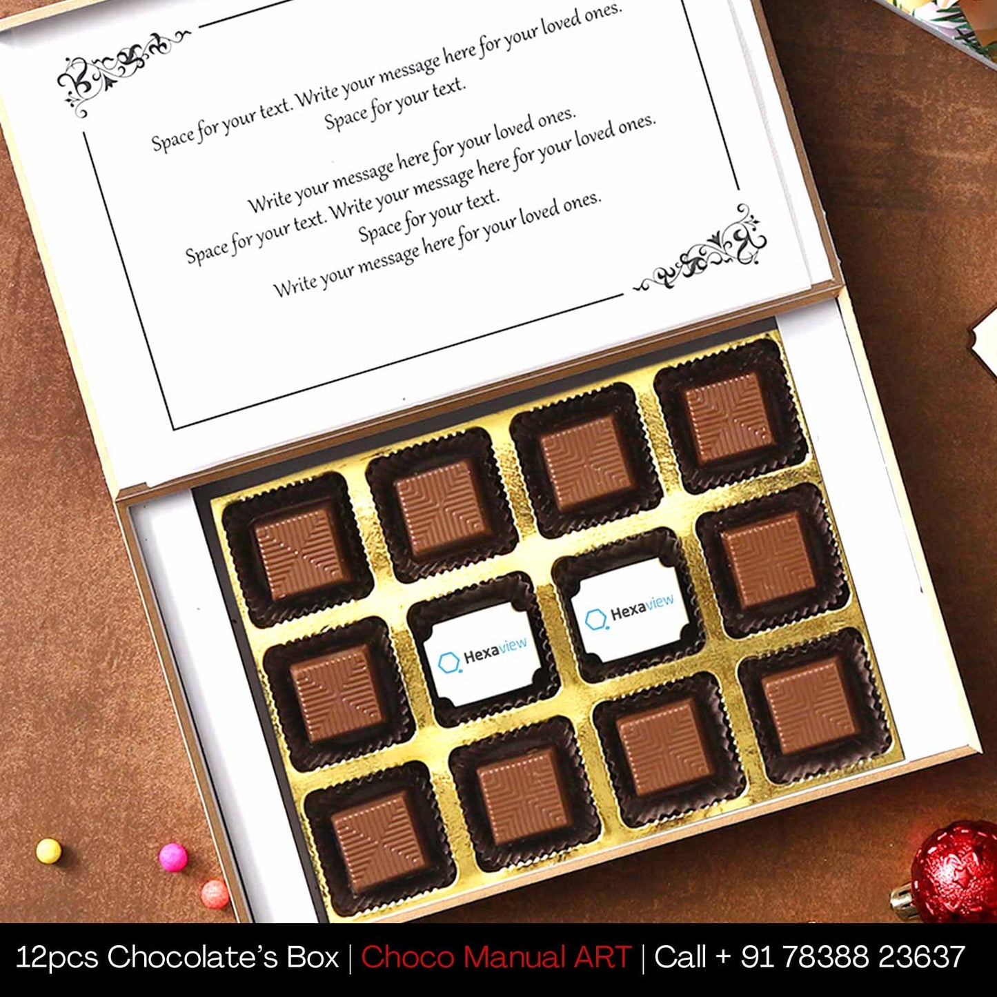 Best New Year Chocolate Gift Ideas For Employees with Printed Logo