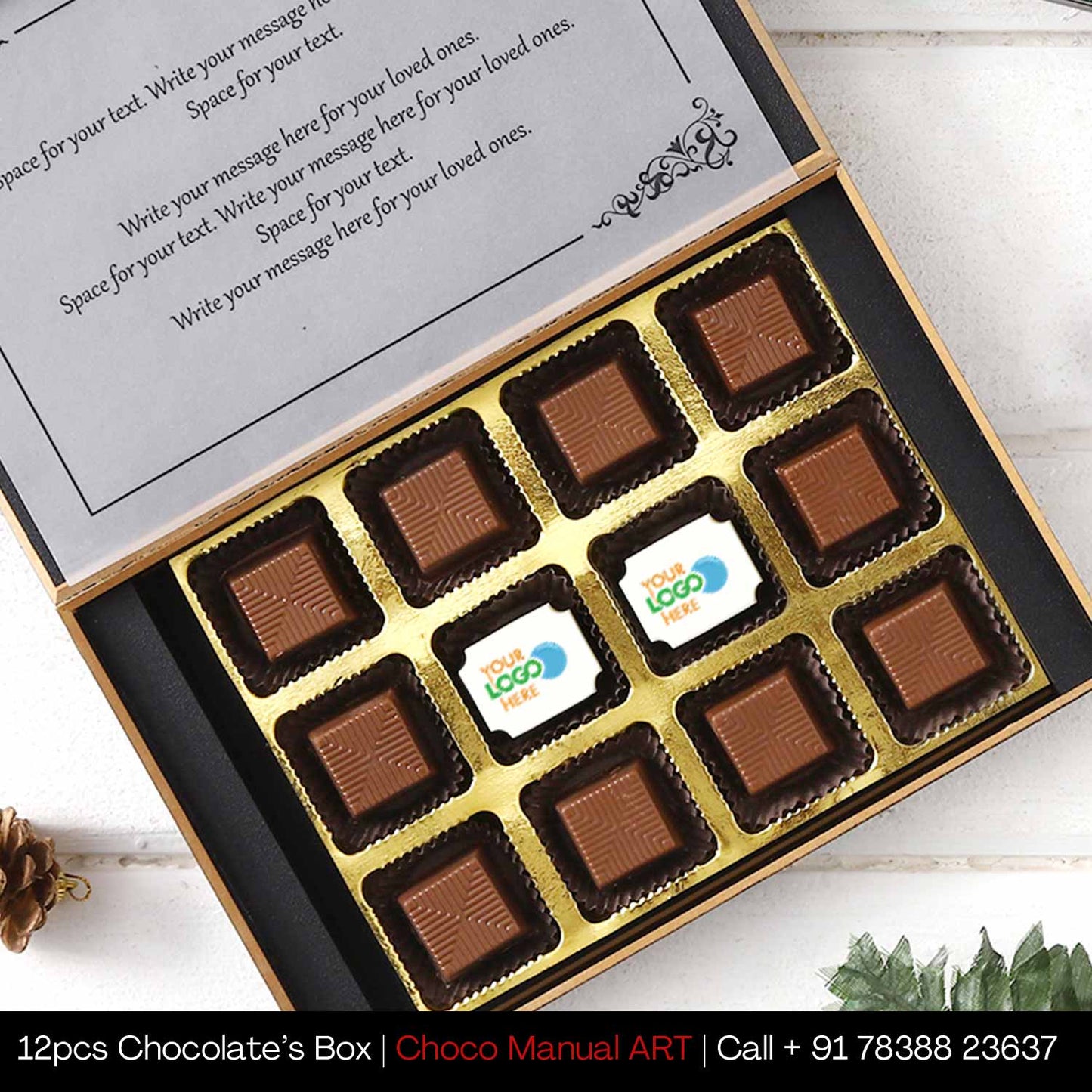 For New Year and Christmas | Your brand on chocolates | Logo chocolates Gifts