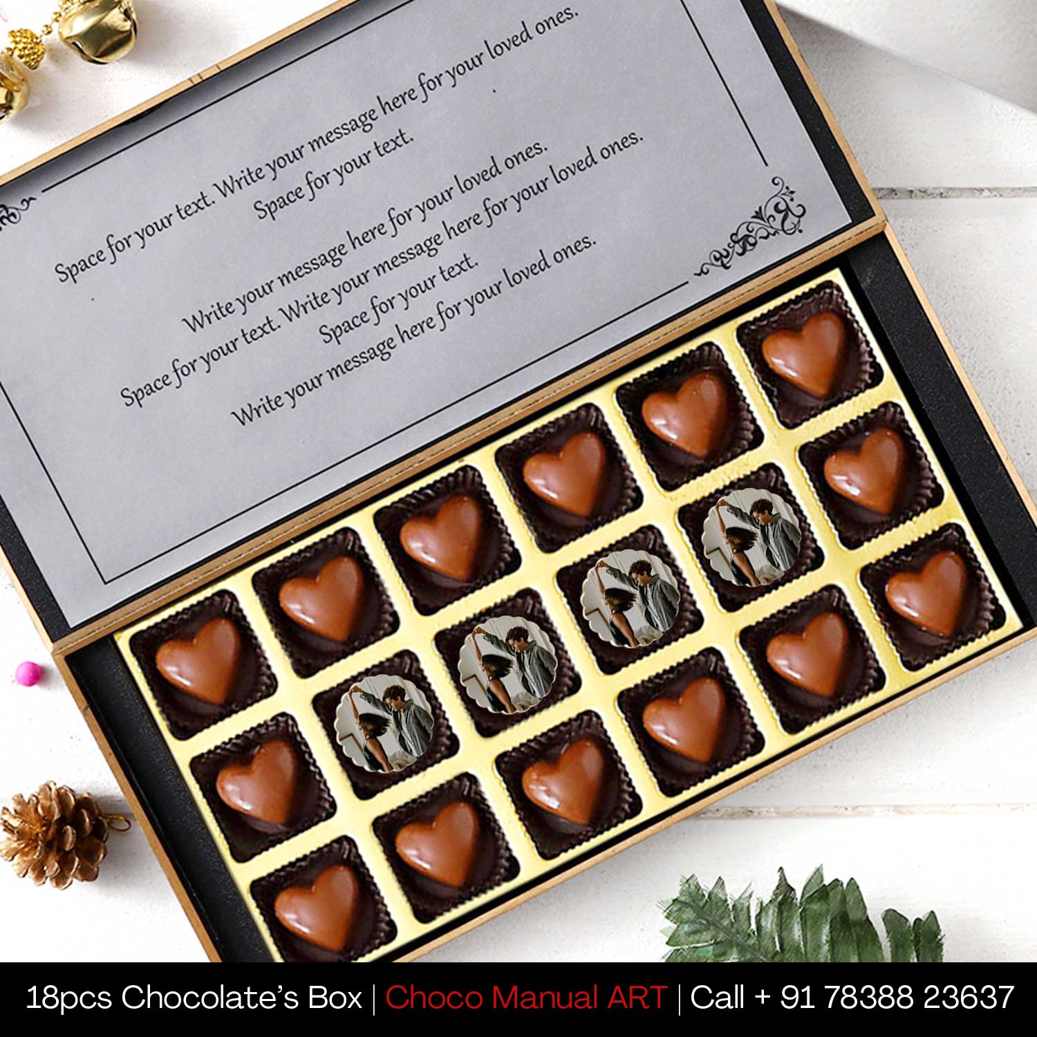 Hug Day Personalised Chocolate gift I Buy at Choco ManualART