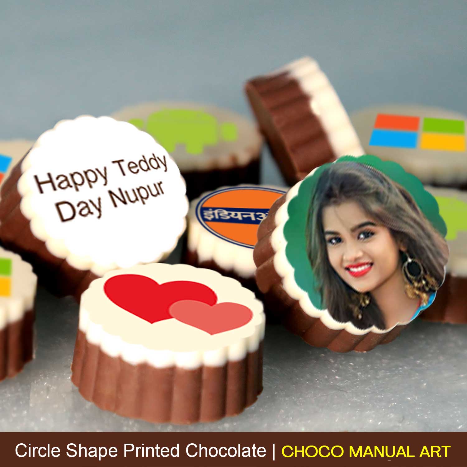 Unique Teddy Day Customised Chocolate gift