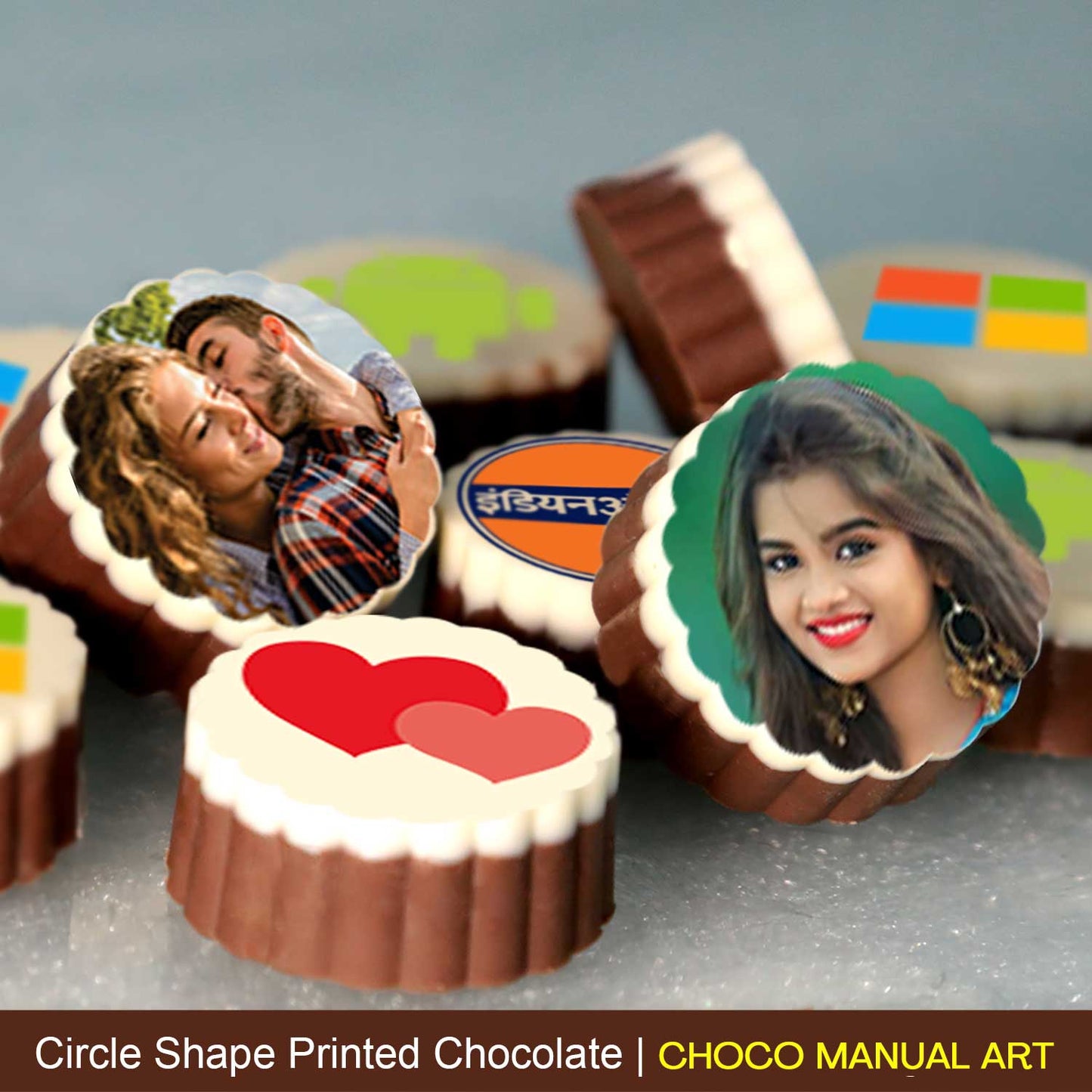 Printed chocolate gift for kiss day