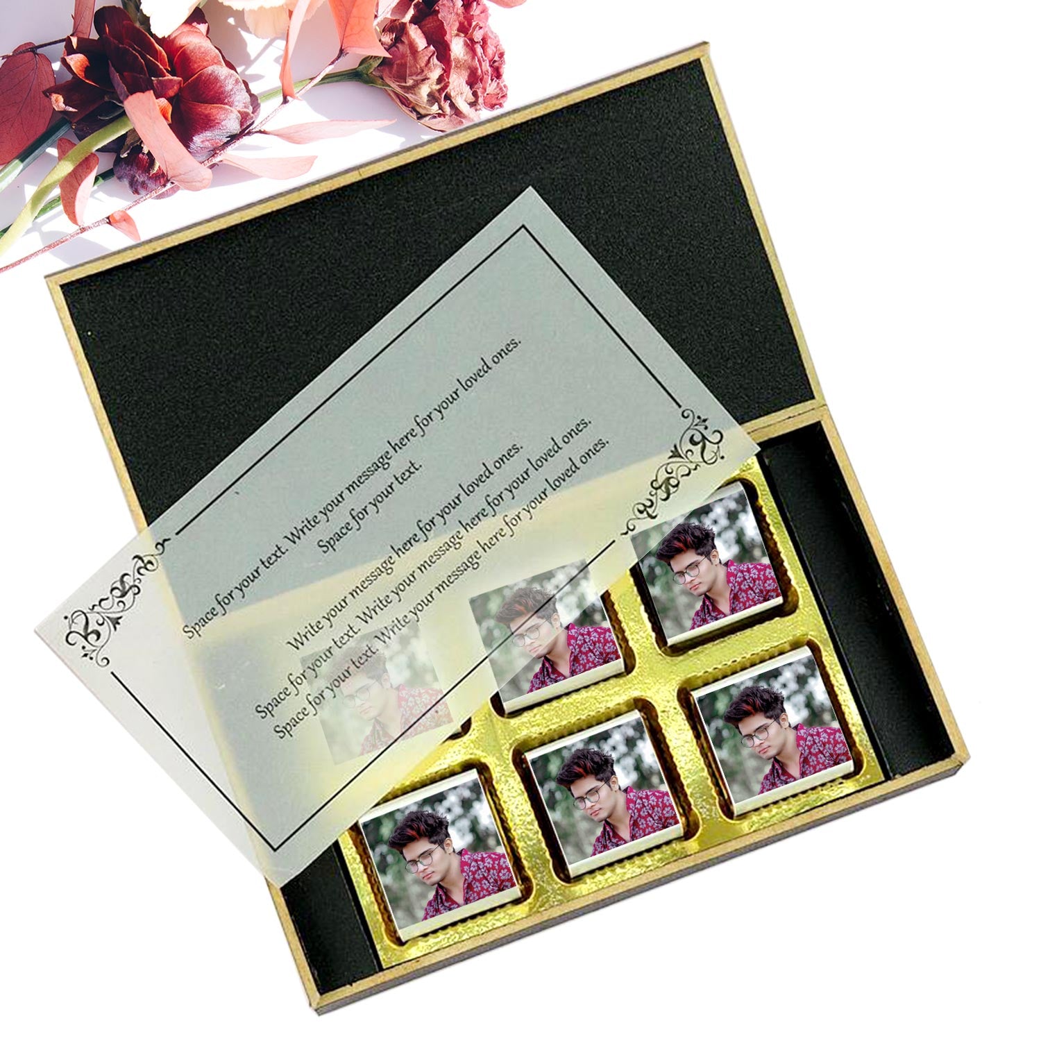 personlized chocolate gift box for rakhi 