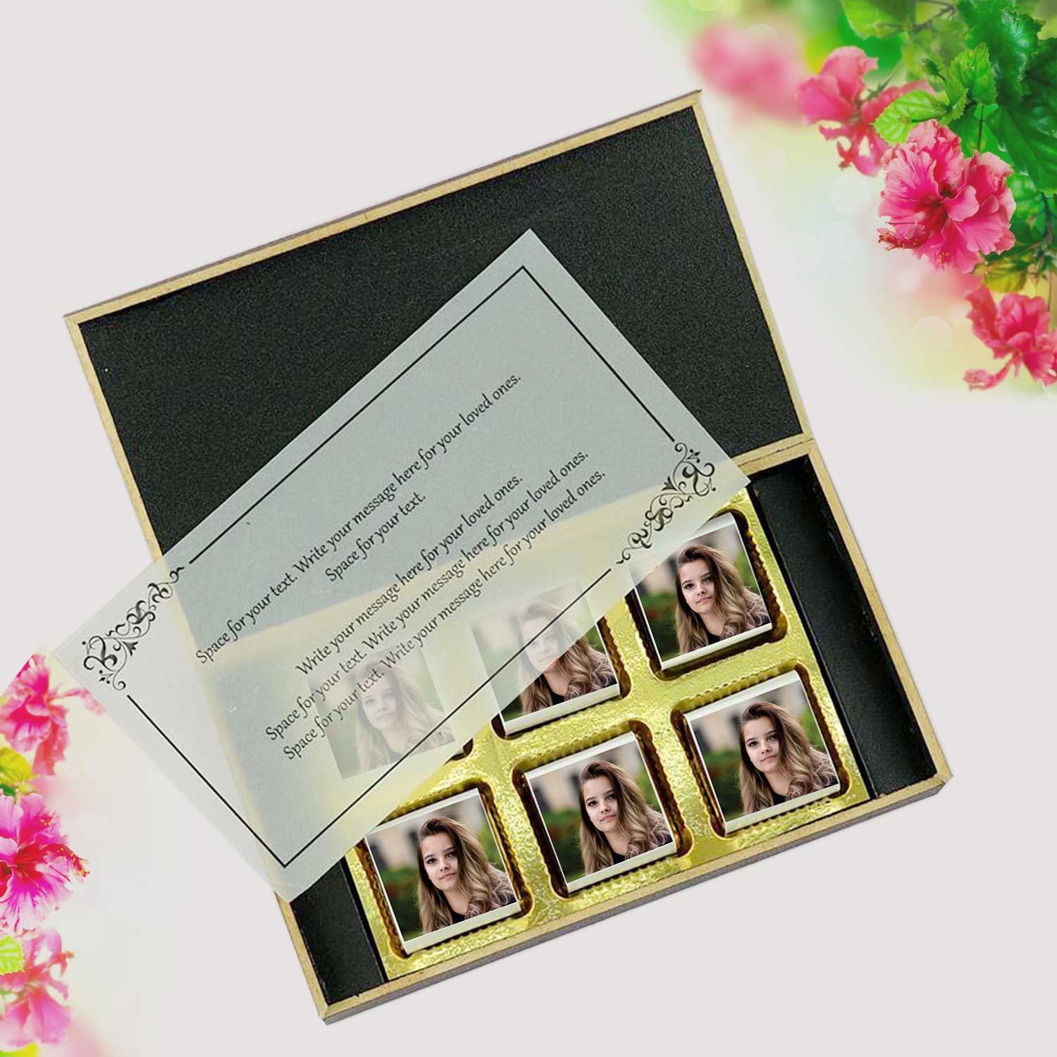 chocolate gift box printed wrapper chococlate for your sister 