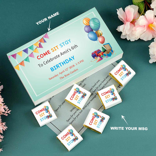 Chocolate box for birthday invitation gift. Birthday invitation for girlfriend box. Birthday invitation chocolate box price. Chocolate gift boxes near me.