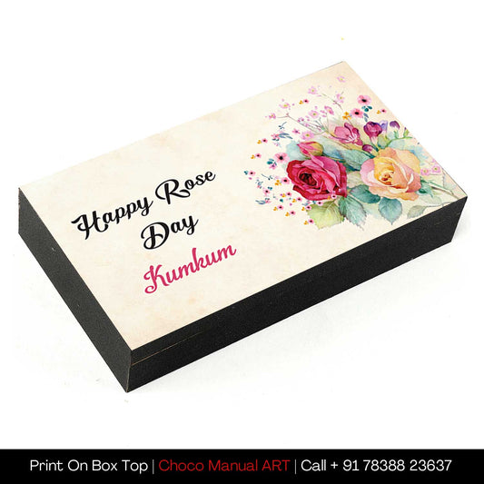 Premium Personalised chocolate gift for Rose day