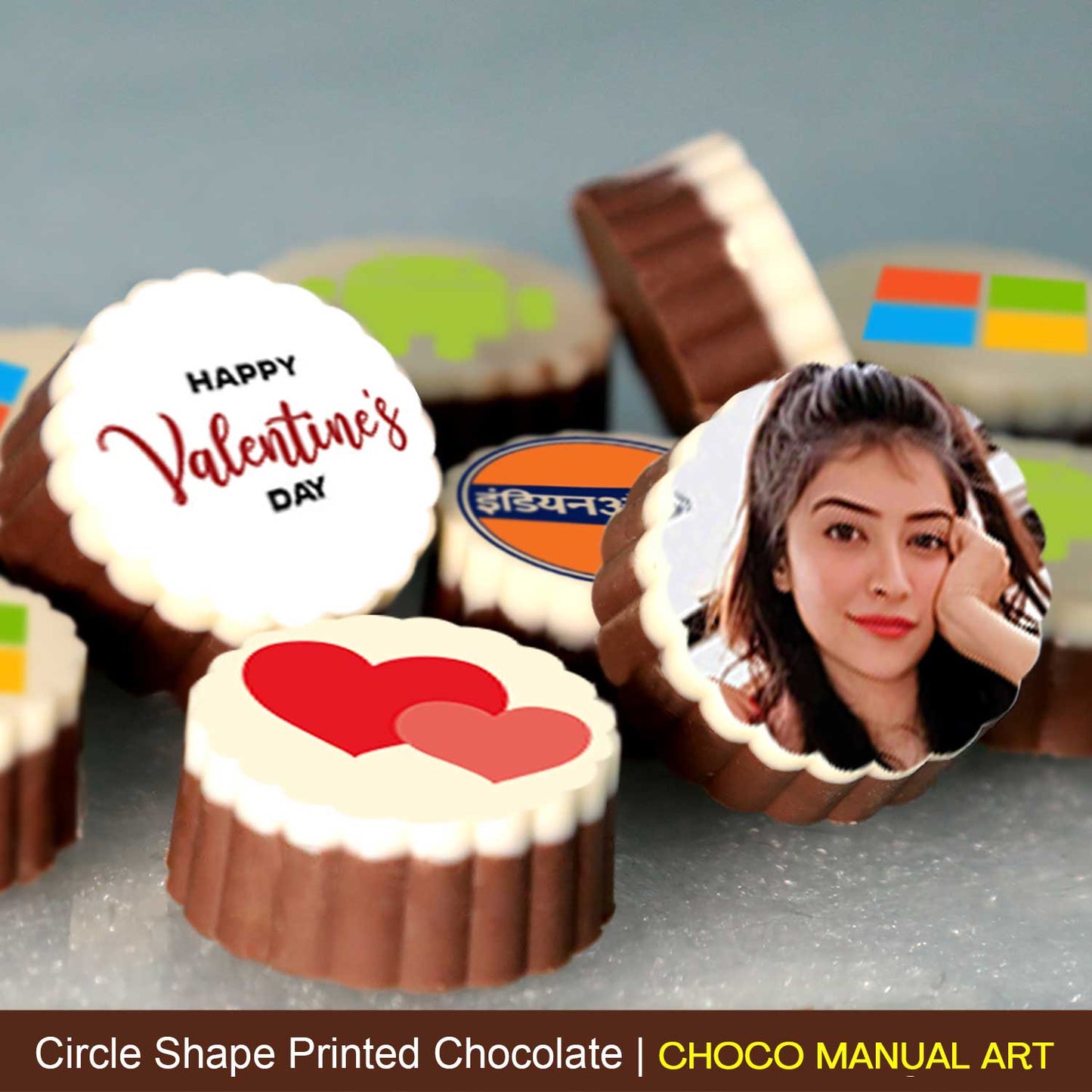 Hearts & Balloons Printed Personalised Chocolate Box