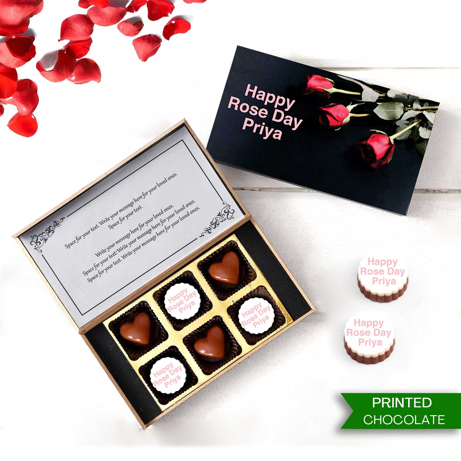 Unique Rose Day Customised Chocolate gift