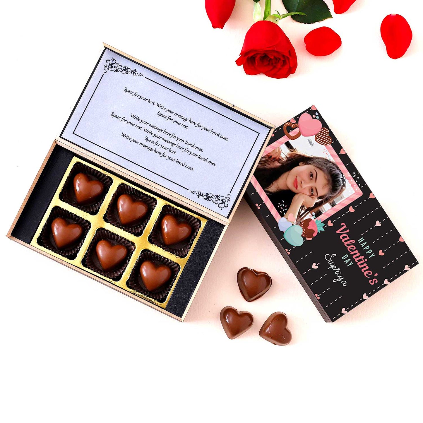 Valentine Love Special Greetings Personalised Chocolate Box