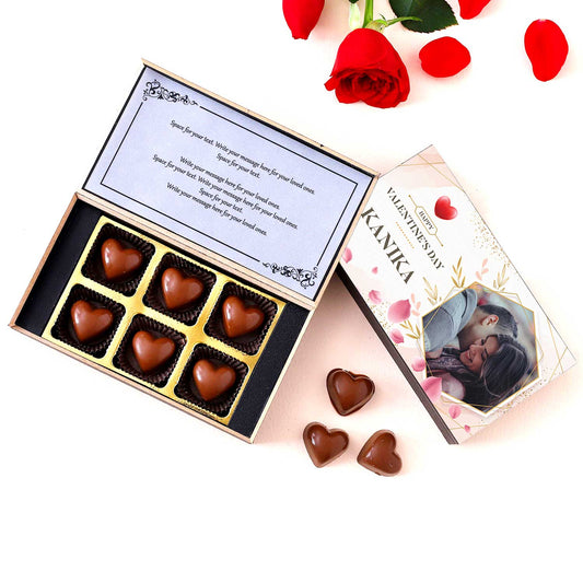 Happy Heart Shape Personalised Chocolate Box