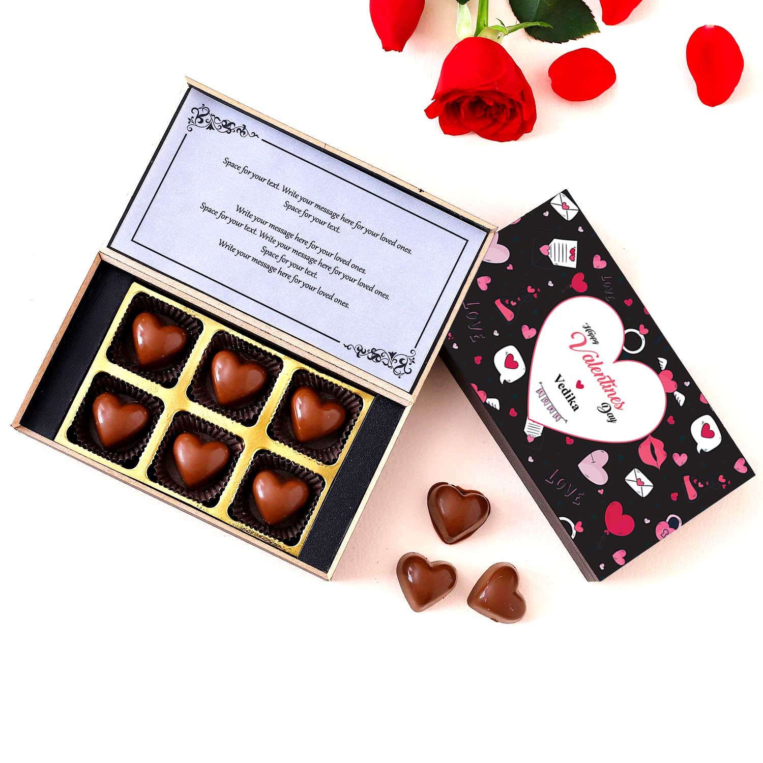 Lovey Dovey Valentine Special Personalised Chocolate Box