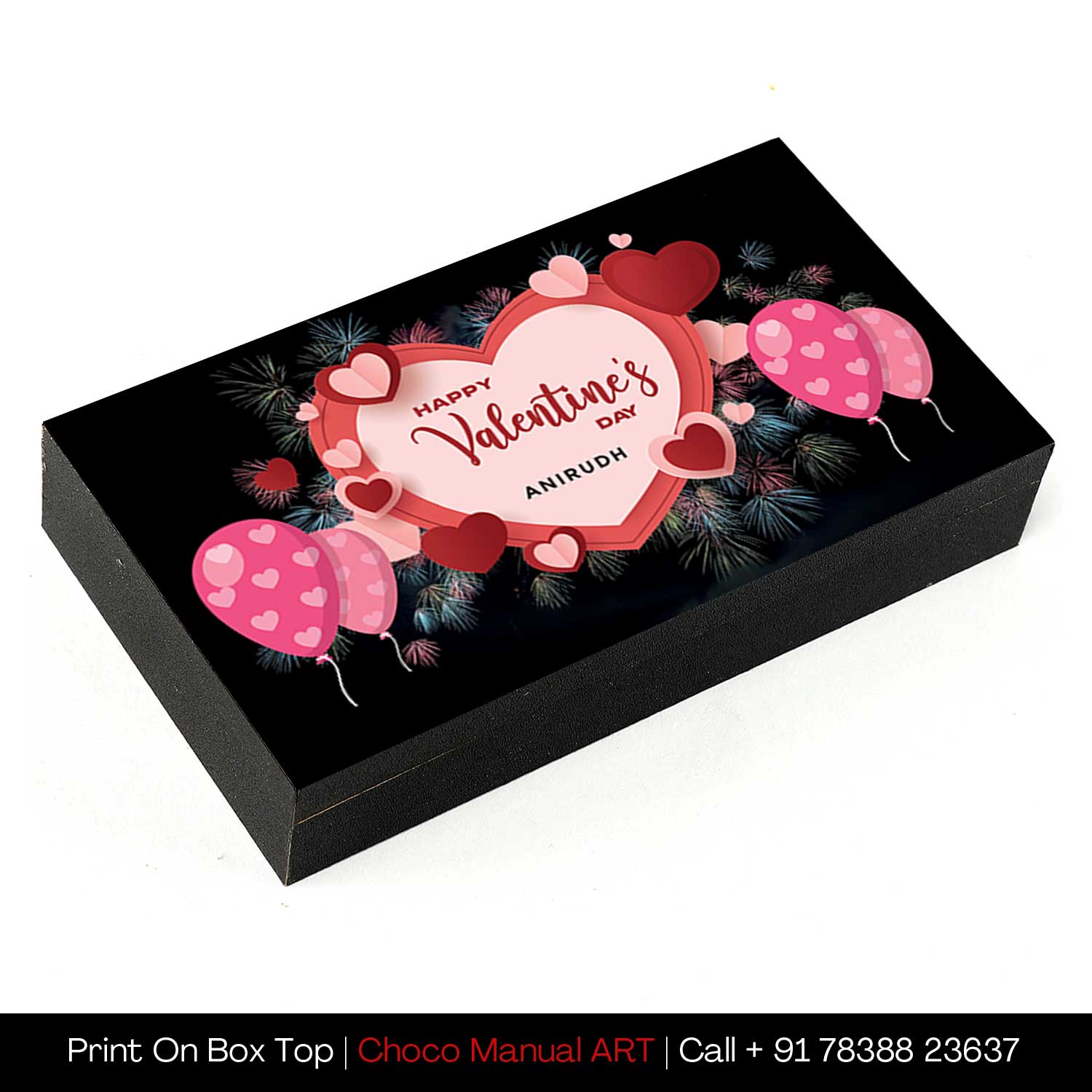 Hearts & Balloons Personalised Chocolate  gift Box