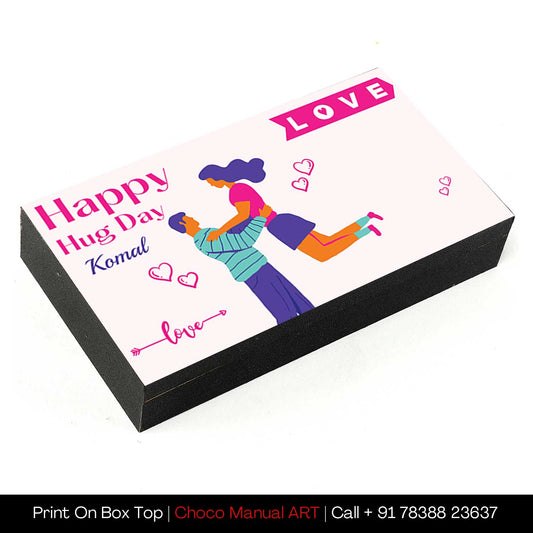 Hug Day Printed Chocolate with photo/name Buy online @399