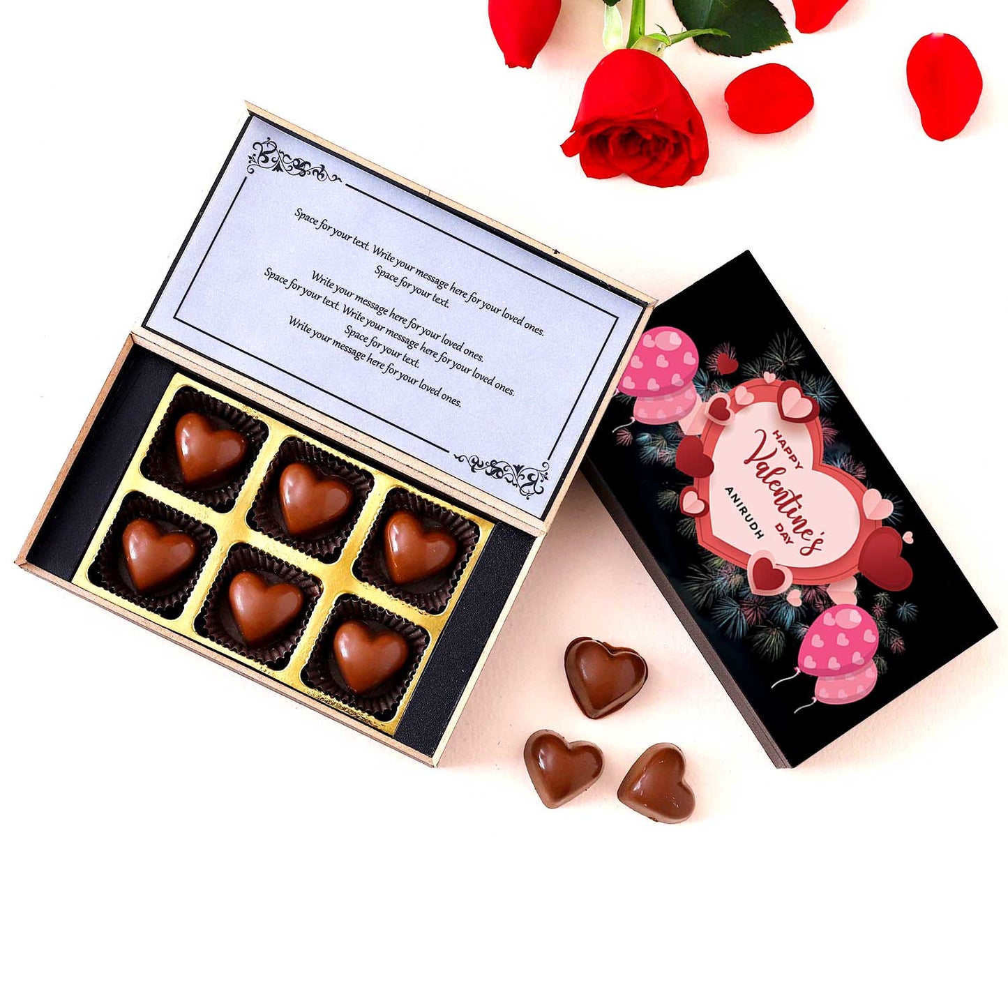 Hearts & Balloons Personalised Chocolate Box