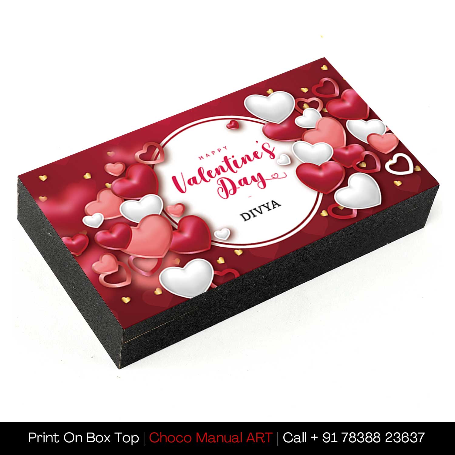 Hearts & Love Personalised Online Chocolate Box