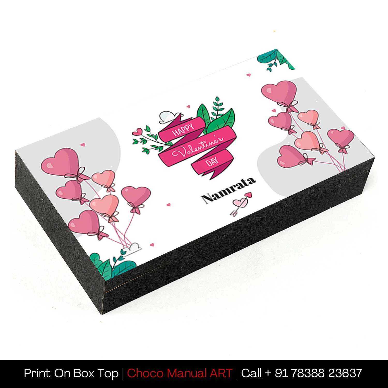 V-Day Soul Mates Personalised Chocolate Box with name
