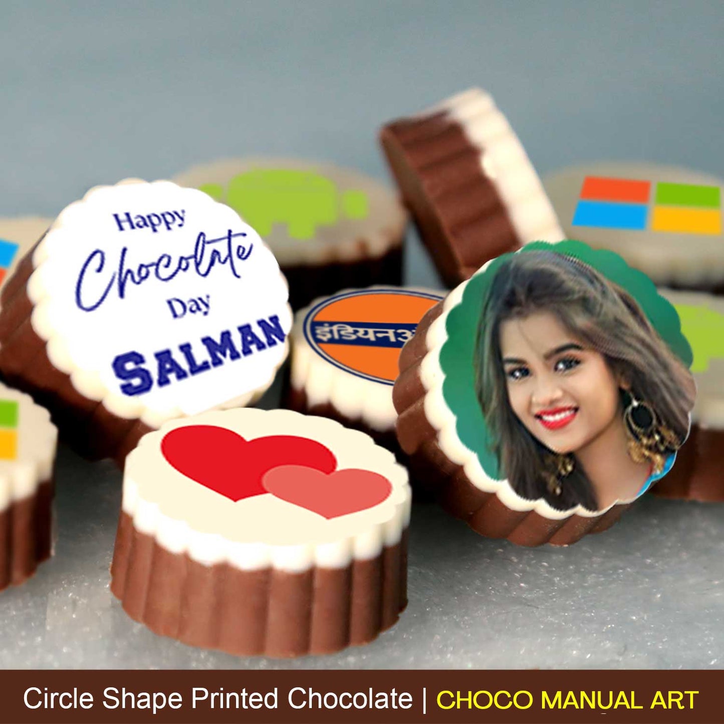 Chocolate Day Printed Customised Chocolate gift