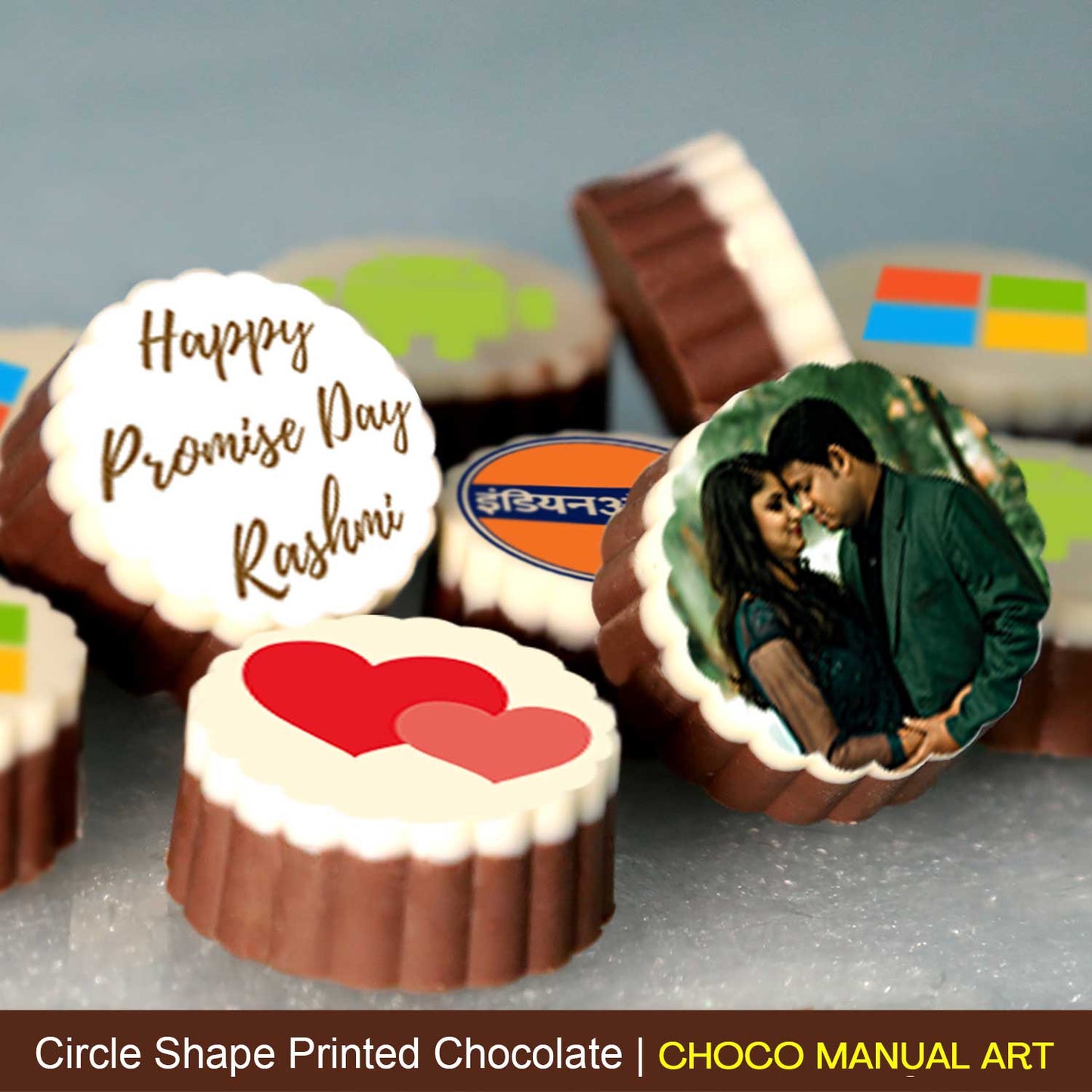 Promise Day with Heart Shape chocolates