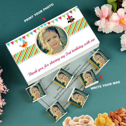 Colorful graphics printed personalised birthday return gift