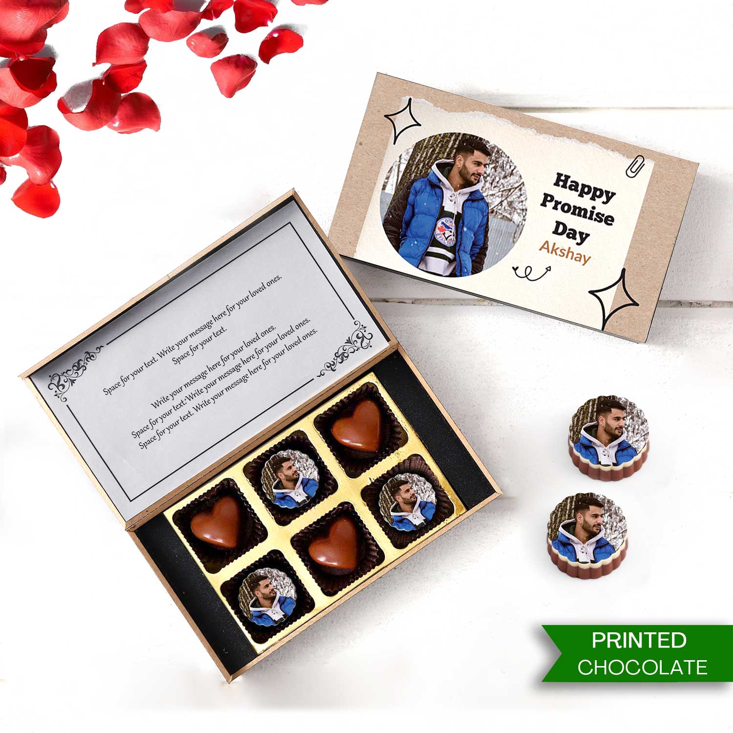 Unique Promise Day Customised Chocolate gift