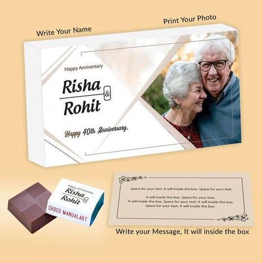 Order for Rich & Savvy Printed Chocolates for Anniversary - Choco Manual ART