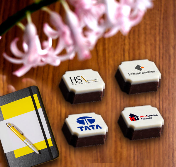 "Indulge in Sweet Impressions: Elevate Your Corporate Gifting with Logo Print Chocolate Gift Boxes by Choco ManualART"