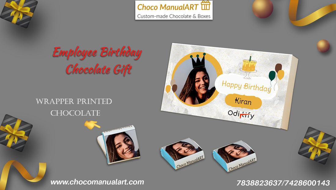 Corporate Customised Chocolate Gift for Employees, Clients & Office Staff | Birthday Gift I Elegant Wooden Packaging