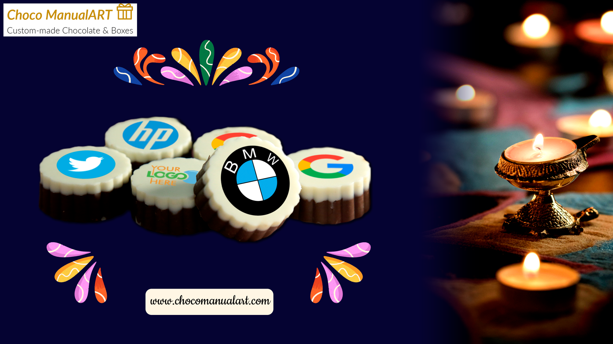 Illuminate Your Diwali Celebrations with Personalized Chocolates from Choco ManualART