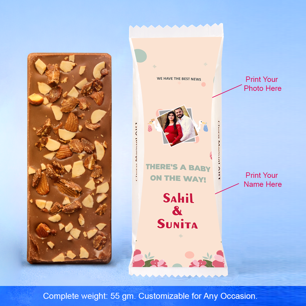 Premium Customized Chocolate Bar with Image Print