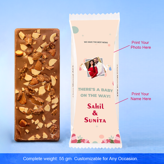 Premium Customized Chocolate Bar with Image Print