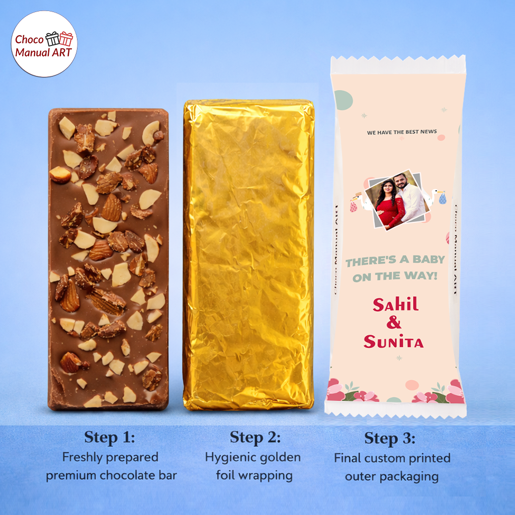 Premium Customized Chocolate Bar with Image Print