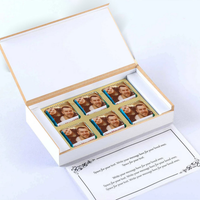 Black Elegant Box names Printed Chocolates Anniversary Invite