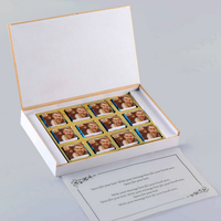 Black Elegant Box names Printed Chocolates Anniversary Invite
