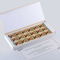 Black Elegant Box names Printed Chocolates Anniversary Invite